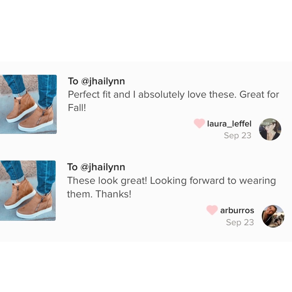 HP💕 Hidden Wedge Sneakers - Picture 2 of 4